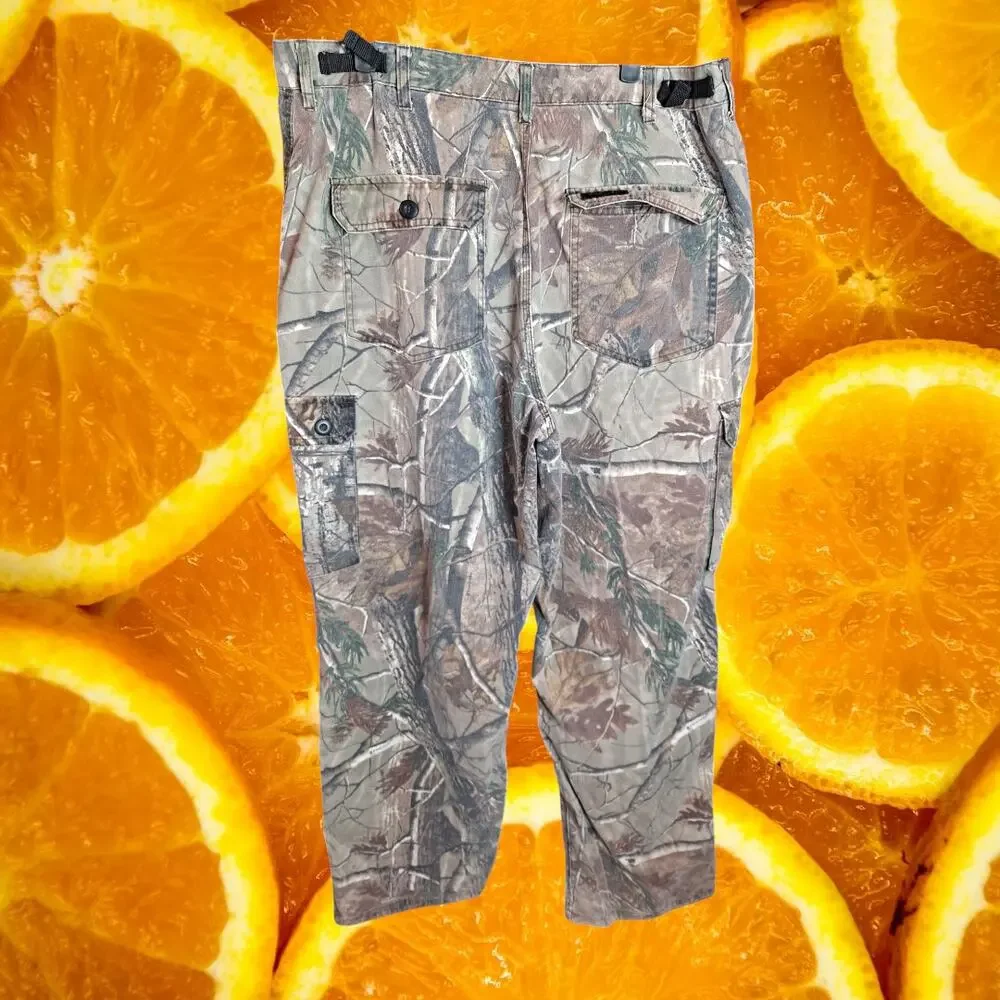 Realtree Men's Camo Baggy‎ Straight Leg Cargo Hunting Pants Size L